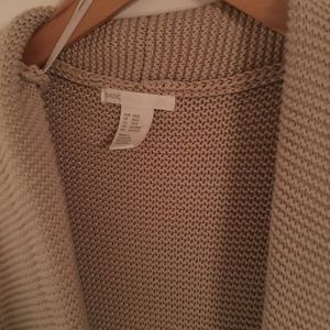 H&M long sweater cardigan with large lapel